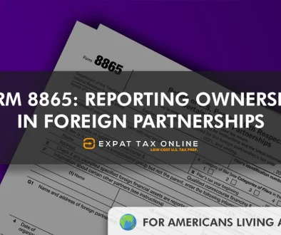 IRS Form 8865 | Expat Tax Online